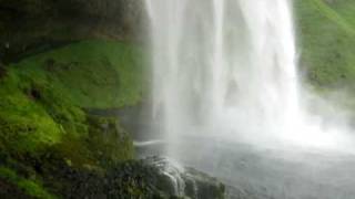 Iceland Going Behind Seljalandsfoss Waterfall [upl. by Pasia]