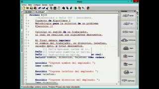 PSEINT  01  Calcular el sueldo de un empleado con descuentos [upl. by Gnilhsa]