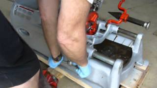 Ridgid 535 pipe threader in operation [upl. by Jade]