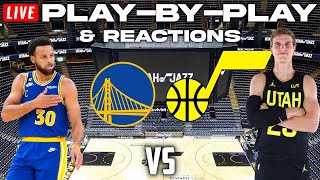 Golden State Warriors vs Utah Jazz  Live PlayByPlay amp Reactions [upl. by Genesa727]