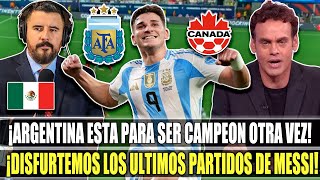 ¡NO LE PUEDEN HACER GOLES MEXICANOS ELOGIAN EL NIVEL DE ARGENTINA CONTRA CANADA EN LA COPA AMERICA [upl. by Alys610]