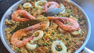 Recette de la PAELLA ESPAGNOL en toute simplicité [upl. by Ahsirk946]