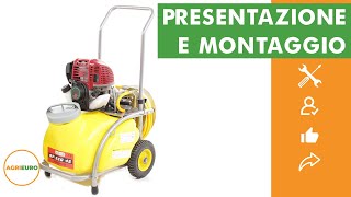 Presentazione e montaggio della Pompa irroratrice a scoppio carrellata GeoTech SP 320 4S ALU [upl. by Notneiuq876]