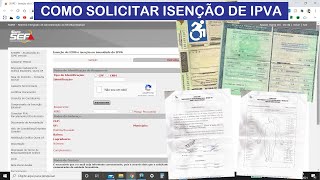 Como solicitar isenção de IPVA por conta própria  PCD condutor em MG [upl. by Auoz]