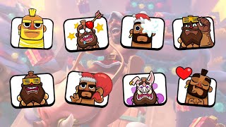 All Hog Rider Emotes from Oldest to Newest [upl. by Aihsitan]