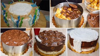 TORTA COMPLEANNO a freddo con profitterol BIRTHDAY CAKE [upl. by Anuait]