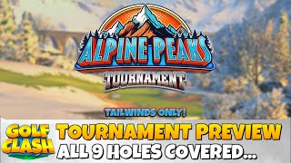 TOURNAMENT REVEAL amp PREVIEW Alpine Peaks  Grunberg Slopes  Golf Clash [upl. by Cooper]