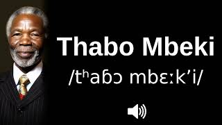 🇿🇦 How to pronounce Thabo Mbeki Xhosa [upl. by Mead]