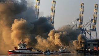 LAFD  Wharf Fire  San Pedro Fire Boats in Action  Part 3 of 3  MorningDaytime [upl. by Dang]