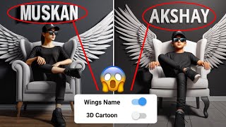 How To Create 3D Ai Wings Name Image  Trending Wings Name Video Editing  Bing Image Creator [upl. by Piegari]