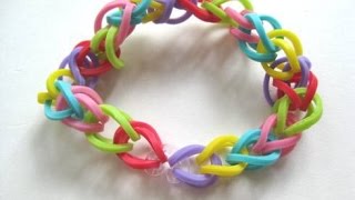 Rainbow Loom česky gumičkování základní náramek na loomu [upl. by Cherice520]