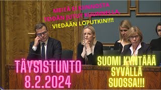 Eduskunnan Täysistunto 822024 klo 16 [upl. by Nawek]