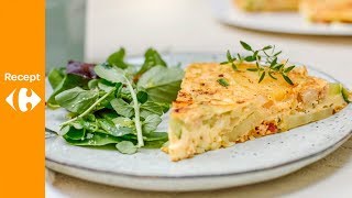 Frittata met prei en courgette [upl. by Wooster]