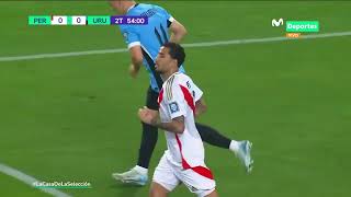 PERÚ vs URUGUAY SERGIO PEÑA INTENTÓ LA INDIVIDUAL EN ÁREA CELESTE  CLASIFICATORIAS 2026 🇵🇪⚽️🇺🇾 [upl. by Macdonell]