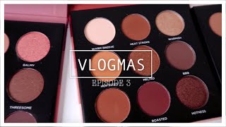 VLOGMAS EPISODE 3  JEG TESTER MAKEUP MEKKA SINE PALETTER [upl. by Corella]