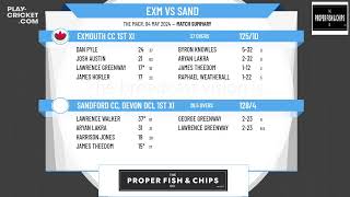 Exmouth CC 1st XI v Sandford CC Devon DCL 1st XI [upl. by Oidualc]