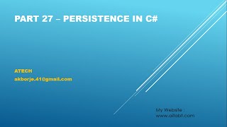 Persistence in C  Serialization in C [upl. by Mohorva552]