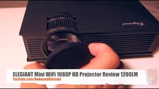 ELEGIANT Mini WiFi 1080P HD Projector Review 1200LM [upl. by Marston775]