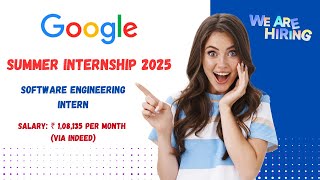 Google Software Engineering Intern Summer 2025  Apply Now [upl. by Rima]