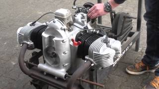 19 Zündapp KS Motor Beschreibung Probelauf test run Engine [upl. by Annanhoj]