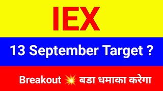 IEX share 🔴 13 September 🔴 IEX share latest news  IEX share news today  IEX share target [upl. by Craner879]