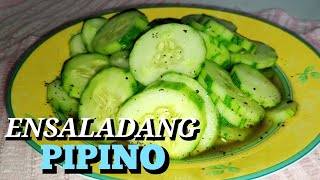 SIMPLE AND EASY ENSALADANG PIPINO cucumberrecipe appetizer [upl. by Ulberto]