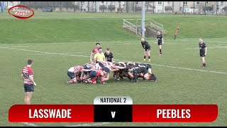 RUGBY HIGHLIGHTS  LASSWADE v PEEBLES  161223  NATIONAL 2 [upl. by Yrol]