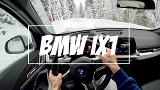 BMW iX1  POV Driving in Snow 4K [upl. by Oijile951]