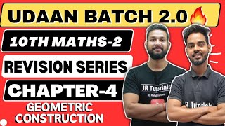 10th Maths 2  Chapter 4  Geometrical Construction  One Shot Live Revision  Udaan Batch 20 [upl. by Lunseth]