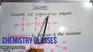 Chemistry of siliconesits preparation properties amp uses CSIR NET GATE [upl. by Yorle939]