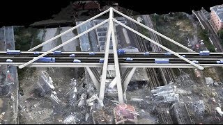 Morandi Bridge 3D Reconstruction of Debris amp Time Lapse for Simulation Validation WIP  BCB [upl. by Marquardt]