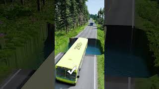 Bus vs huge water pit 2  BeamNG drive  Day 13 [upl. by Ainud]