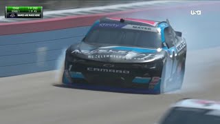 FIRST LAPS OF RACE SAM MAYER RILEY HERBST CRASH  2023 ANDYS FROZEN CUSTARD 300 NASCAR AT TEXAS [upl. by Dikmen]