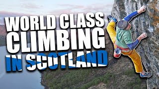 We found a WORLD CLASS Climbing destination  Sport Climbing in Scotland [upl. by Erlewine]