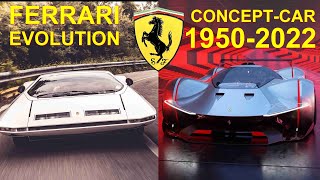 Ferrari Concept Car Evolution 1950 2022 [upl. by Myrna]