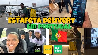 TRABALHANDO COM DELIVERY DE CARRO AQUI EM PORTUGAL 🇵🇹 ESTAFETA portugal [upl. by Oys817]