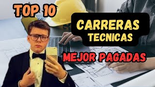 LAS 10 CARRERAS TECNICAS MEJOR PAGADAS EN PERU [upl. by Aleen]