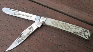 ROUGH RIDER MINUTE MAN TRAPPER RR1447 POCKET KNIFE LETS TAKE A LOOK👀 [upl. by Ahsienauq318]