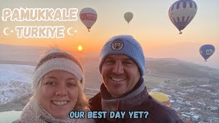 PAMUKKALE Turkey  Sunrise HOT AIR BALLOON Ride Followed By An Incredible SUNSET [upl. by Alisia639]