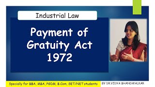 Payment of gratuity Act 1972 l with latest amendments [upl. by Yenitirb]