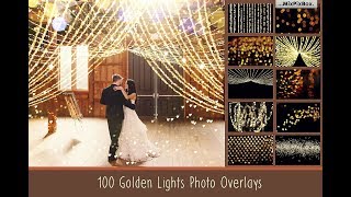 Golden Lights Effect Photo Overlays Tutorial [upl. by Norrab]