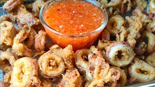 EASY CALAMAREZ RECIPE 🦑  THE BEST VINEGAR DIPPING SAUCE  SOLD OUT❗❗👌👍 [upl. by Ahset]