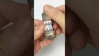 How to Install a Toolless Keystone Jack shorts keystonejack networking [upl. by Slrahc]