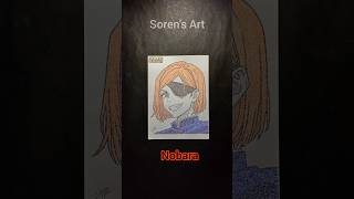 Nobara drawing with her name  Sorens Art jujutsukaisen nobara nobarakugisaki drawing sjram [upl. by Ira]