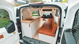 LUXURY TINY CAMPER  FULL TOUR  2022 Ford Transit Connect [upl. by Ciel]