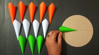 Independence Day Wall Hanging Craft  Tricolor Wall Hanging Craft Ideas  Republic Day Craft [upl. by Ileak]