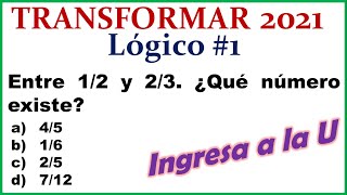 Simulador Examen TRANSFORMAR  Razonamiento LÓGICO  Ejercicio 1 [upl. by Vani]