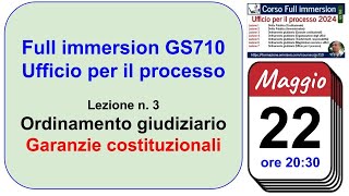 10 minuti di GS710 su Ordinamento giudiziario e garanzie costituzionali [upl. by Camala]