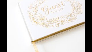 bloom daily planners®  Guest Book Floral Gold Foil [upl. by Nauqad]