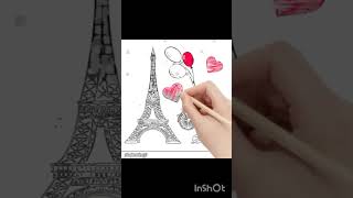 eiffel tower drawing drawing art painting easydrawing [upl. by Cowie]